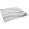 Ekena Millwork Wave EnduraWall Decorative 3D Wall Panel, White, 19 5/8"W x 19 5/8"H WP20X20WVWH - alternate 6